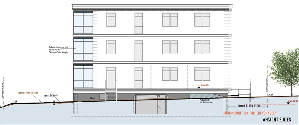 Cad Ansicht Süden