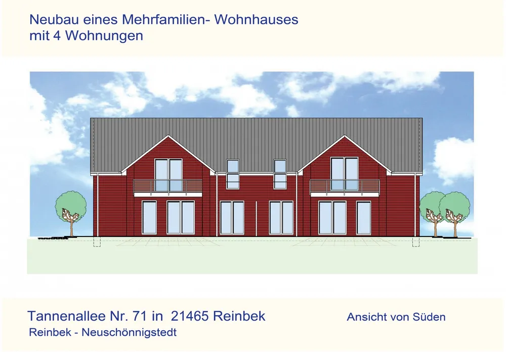 Entwurf Ansicht Süden